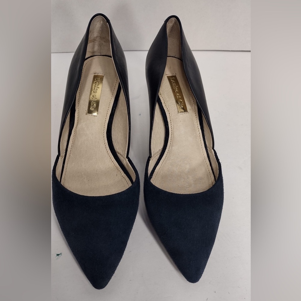 LOUISE ET CIE Elegant Black Pumps size 4 pre owned Exellent condition navy blue